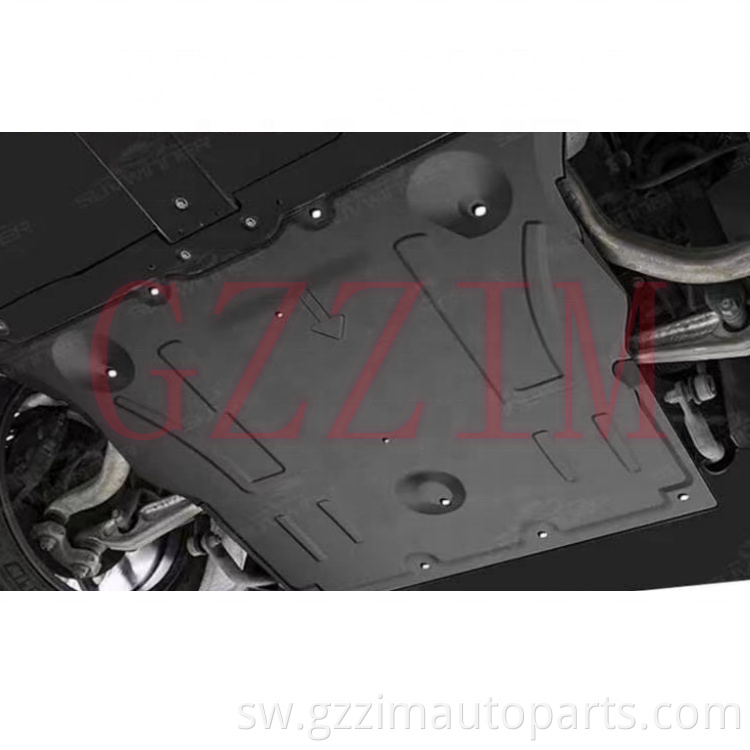 Aluminium alloy mbele skid sahani injini mlinzi mlinzi kifuniko undershield bumper skid sahani kwa Tesla Model 3 2017-2019